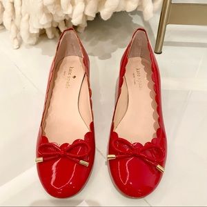 Kate Spade New York Yasmin Charm Red Patent Flats